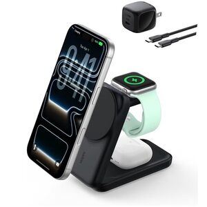 Belkin MagSafe Charger Compatible, 3-in-1 Charging Station